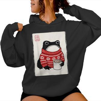 Grumpy Frog Japanese Kids Christmas Women Hoodie - Thegiftio