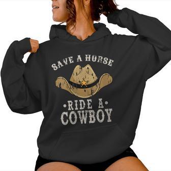 Guardar Un Caballo Montar Unaqueroaquero Divertido Cuello Sudadera con capucha para mujer - Regaloses
