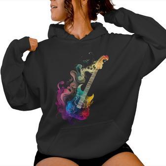 Guitare Électrique Couleurs Musicien Coloré Guitare Cadeau P Sweat à capuche femme - Cadeauxyz