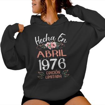 Hecha En Abril 1976 Regalo 50 Años Cumpleaños Sudadera con capucha para mujer - Regaloses