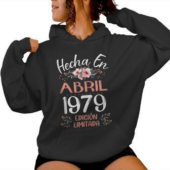 Hecha En Abril 1979 Regalo 47 Años Cumpleaños In Mangas Sudadera con capucha para mujer - Regaloses