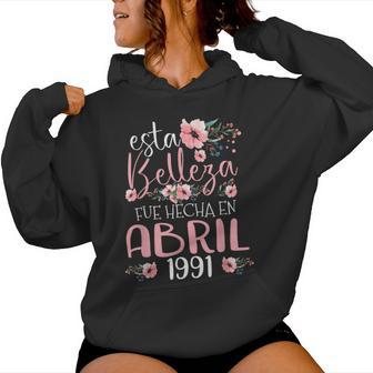 Hecha En Abril 1991 Regalo 35 Años Cumpleaños Sudadera con capucha para mujer - Regaloses