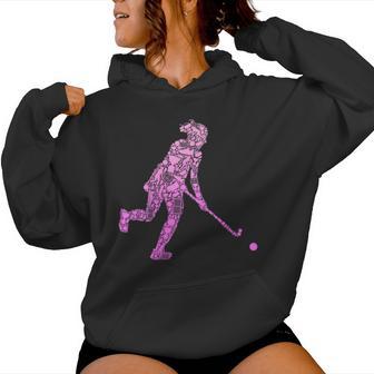 Hockeyobre Hierba Niña Cuello Sudadera con capucha para mujer - Regaloses