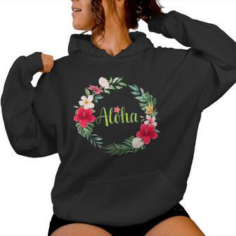 Hula Hula For Lesson Aloha Tropical Hawaïen Hibiscus Mignon Populaire Plumeria Hawaïen Noir Été Sweat à capuche femme - Cadeauxyz