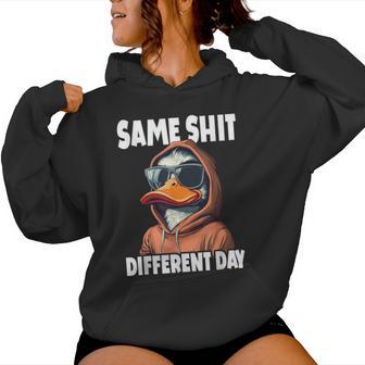 Inscription Humoristique Amehit Different Day Duck Sweat à capuche femme - Cadeauxyz