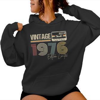 Intage 1976 Anniversaire Légende Cassette Rétro Sweat à capuche femme - Cadeauxyz