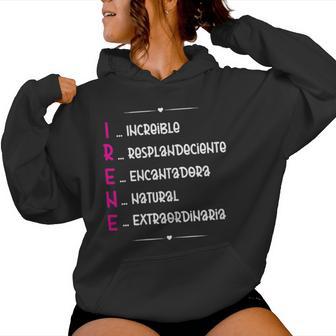 Irene Regalo Personalizado Nombre Irene Chica Sudadera con capucha para mujer - Regaloses