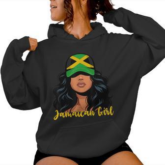 Jamaican Girl Jamaica Flag Proud Afro Jamaican Women Women Hoodie - Thegiftio UK