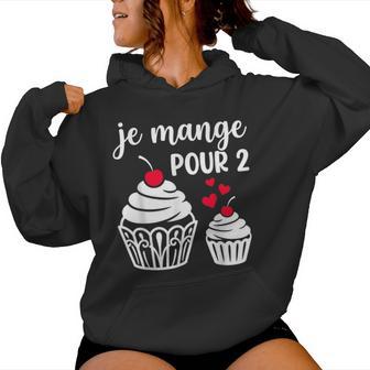 Je Mange Pour 2 Future Maman Rigolo Drôle Sweat à capuche femme - Cadeauxyz
