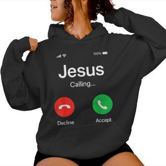 Jesus Is Calling Christian Christ Quote Catholics Women Hoodie - Monsterry CA