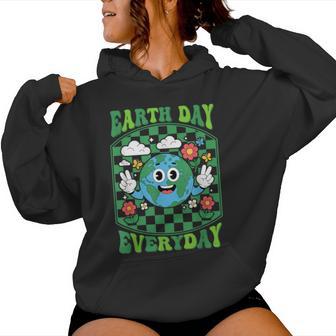 Journée De La Terre Environnement Quotidien Pour Enfants Filles Garçons Enseignants Sweat à capuche femme - Cadeauxyz