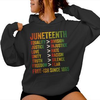 Junenth Freeish Since 1865 Black History Family Women Hoodie - Thegiftio UK