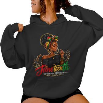 Junenth Rooted In Freedom Since 1865 Black Women Women Hoodie - Thegiftio UK