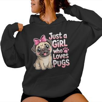 Just A Girl Who Loves Pugs Women Hoodie - Monsterry CA
