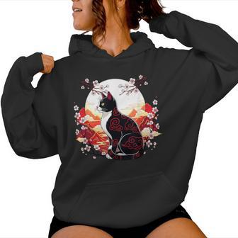Kawaii Cat Anime Japonésakuraunset Hombres Es Niños Sudadera con capucha para mujer - Regaloses
