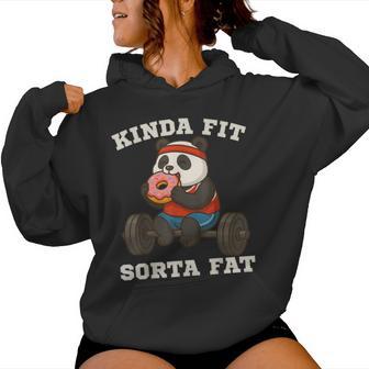 Kinda Fitorta Fat Gym Panda Entrenamiento De Levantamiento De Pesas Sudadera con capucha para mujer - Regaloses