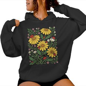 Ladybug Flower Cottagecore Cute Ladybug Women Hoodie - Thegiftio UK