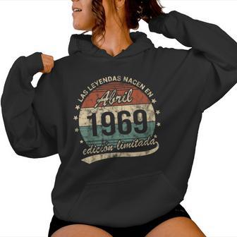 Las Leyendas Nacen En Abril 1969 Hombre O Retro Sudadera con capucha para mujer - Regaloses