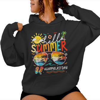 Last Day Of School Hello Summer Vacation Teacher Student Women Hoodie - Thegiftio UK