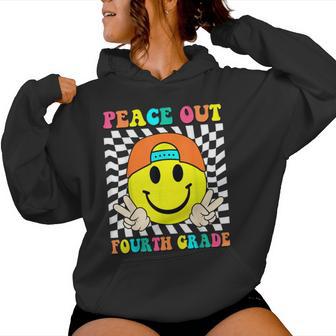 Last Day Of School Peace Out 4Th Grade Kids Boy Graduation Women Hoodie - Monsterry