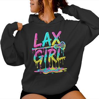 Lax Girl Lacrosse Ice Cream Drip Women Hoodie | Mazezy