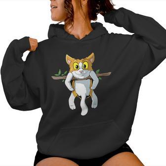 Le Chat Mignon Accrocheur La Branche Sweat à capuche femme - Cadeauxyz
