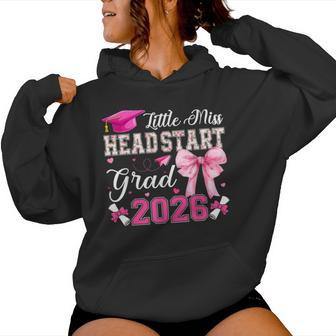 Little Miss Head Start Grad 2026 Coquette Bow Graduation Women Hoodie - Thegiftio UK