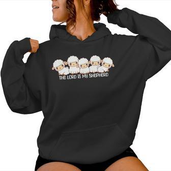 The Lord Is My Shepherd Sheep Christian Women Hoodie - Thegiftio UK
