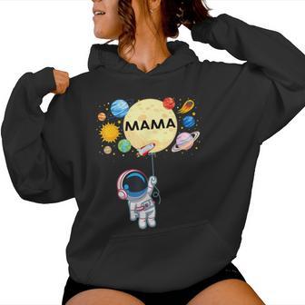 Mama Of The Birthday Boy Astronaut Space Planets Family Women Hoodie - Thegiftio UK