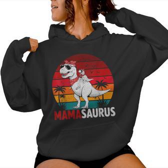 Mama Saurus T Rex Dad Dinosaur Birthday Family Matching Women Hoodie - Thegiftio