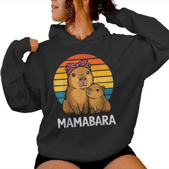 Mamabara Capybara Mother Women Hoodie - Thegiftio UK