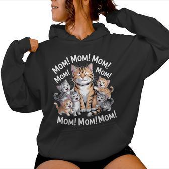 Mamma Divertente Gatto Mamma Gattino Amore Felpa con cappuccio da donna - Novitaregali
