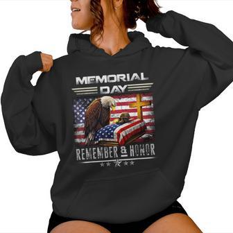 Memorial Day Usa Flag Remember Honor Patriot Kids Women Hoodie - Thegiftio UK