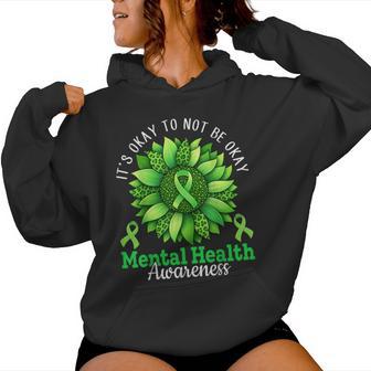Mental Health Awareness Motivational Sunflower Warrior Women Hoodie - Thegiftio UK