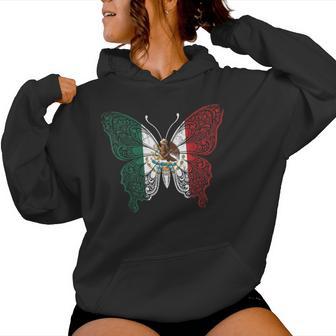 Mexico Butterfly Mexican Flag Pride Mexicana Women Hoodie - Thegiftio UK