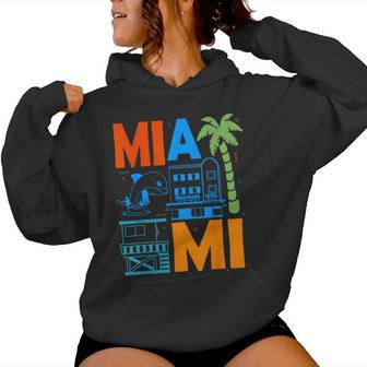 Miami Florida Souvenir Beach Holiday Miami Women Hoodie - Thegiftio