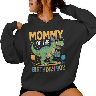 Mommy Of The Birthday Party Outfit Dinosaur Squad Mom Women Hoodie - Thegiftio