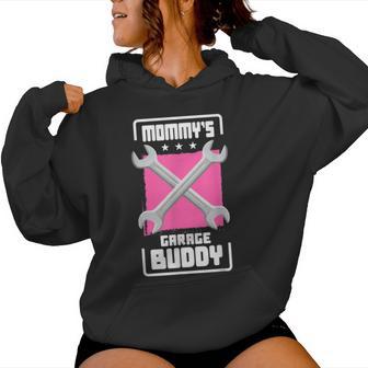 Mommy Garage Buddy 車愛好家 メカニック 自動車修理 レディースパーカー - Kawaiitshirt