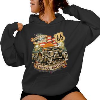 Mother Road Us Highway 66 Centennial 100 Years Anniversary Women Hoodie - Thegiftio UK