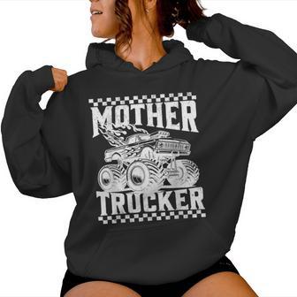 Mother Trucker Monster Truck Mama Mommy Mother's Day Mom Women Hoodie - Monsterry