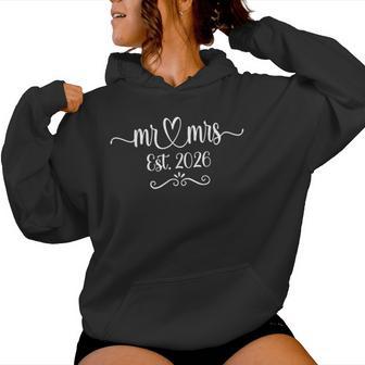 Mr And Mrs Est 2026 Just Married Wedding Husband & Wife Women Hoodie | Seseable UK