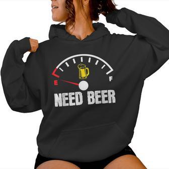 Need Beer Gauge Bevitore Birrauotou Amante Della Birra Felpa con cappuccio da donna - Novitaregali