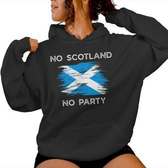 No Scotland No Party Scottish Flag Kids Women Hoodie - Thegiftio UK