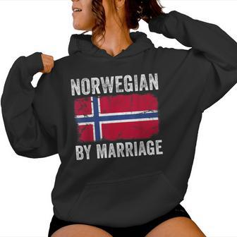 Norwegian By Marriage Norway Flag Husband Wife Women Hoodie | Seseable UK