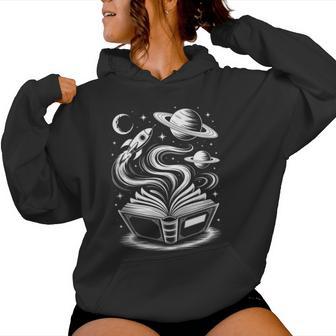 Novedad Universo Libros Galaxy Aventura Dibujo Es In Mangas Sudadera con capucha para mujer - Regaloses