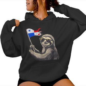 Panamanian Flag Sloth Panama Roots Panama Pride Panama Women Hoodie - Thegiftio UK