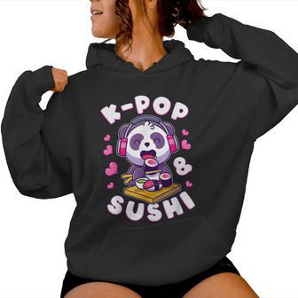 Panda K-Pop &Ushi Música Coreana Lindo Juguetón Sudadera con capucha para mujer - Regaloses