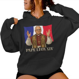 Pape Léon Xiv Drapeau De La France Cardinal Robert Prevost Sweat à capuche femme - Cadeauxyz