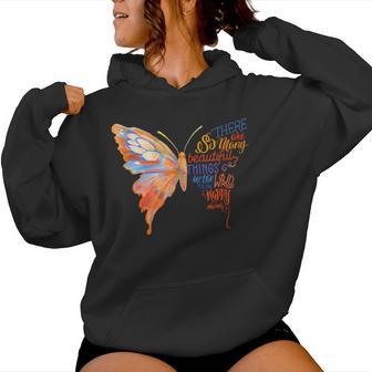 Papillon Be Happy Message Positif Pour Et Enfant Sweat à capuche femme - Cadeauxyz