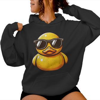 Pato De Goma Con Gafas Deol Juguetes De Baño De Patito De Goma Sudadera con capucha para mujer - Regaloses
